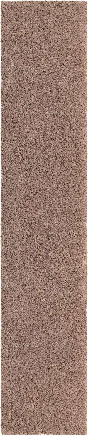 Khaki 2' 7 x 13' 1 Infinity Shag Runner Area Rug Thick Soft Touch Fluffy & Plush Shaggy Pile 100% Polypropylene With Jute Backing Solid Color Minimalist Carpet for Sale at Rug Engine