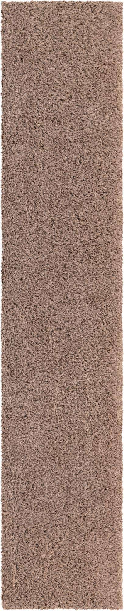 Khaki 2' 7 x 13' 1 Infinity Shag Runner Area Rug Thick Soft Touch Fluffy & Plush Shaggy Pile 100% Polypropylene With Jute Backing Solid Color Minimalist Carpet for Sale at Rug Engine