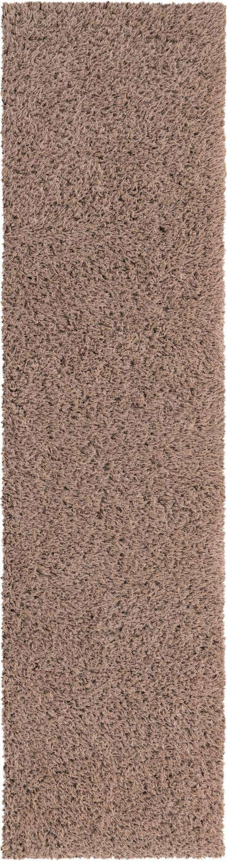 Khaki 2' 7 x 10' Infinity Shag Runner Area Rug Thick Soft Touch Fluffy & Plush Shaggy Pile 100% Polypropylene With Jute Backing Solid Color Minimalist Carpet for Sale at Rug Engine