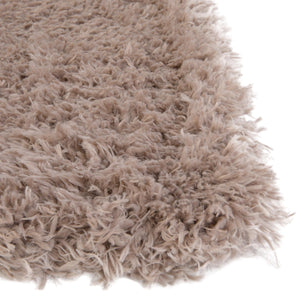 Khaki 2' 7 x 10' Infinity Shag Runner Area Rug Thick Soft Touch Fluffy & Plush Shaggy Pile 100% Polypropylene With Jute Backing Solid Color Minimalist Carpet for Sale at Rug Engine
