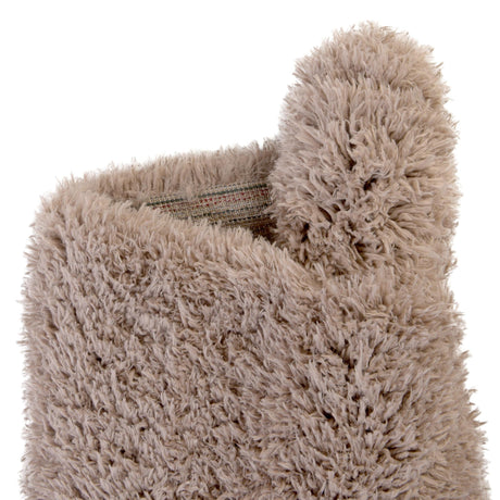 Khaki 2' x 6' 5 Infinity Shag Runner Area Rug Thick Soft Touch Fluffy & Plush Shaggy Pile 100% Polypropylene With Jute Backing Solid Color Minimalist Carpet for Sale at Rug Engine
