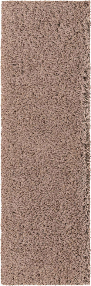 Khaki 2' x 6' 5 Infinity Shag Runner Area Rug Thick Soft Touch Fluffy & Plush Shaggy Pile 100% Polypropylene With Jute Backing Solid Color Minimalist Carpet for Sale at Rug Engine