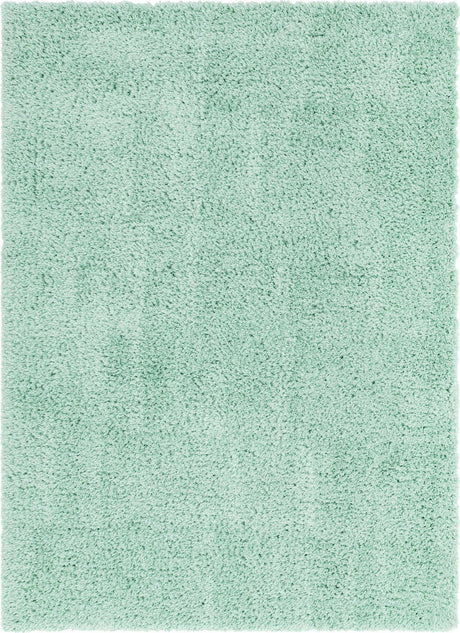 Cyan 8' x 10' Infinity Shag Rectangle Area Rug Thick Soft Touch Fluffy & Plush Shaggy Pile 100% Polypropylene With Jute Backing Solid Color Minimalist Carpet for Sale at Rug Engine