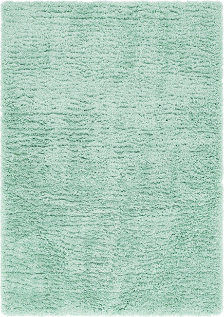 Cyan 7' 1 x 10' Infinity Shag Rectangle Area Rug Thick Soft Touch Fluffy & Plush Shaggy Pile 100% Polypropylene With Jute Backing Solid Color Minimalist Carpet for Sale at Rug Engine
