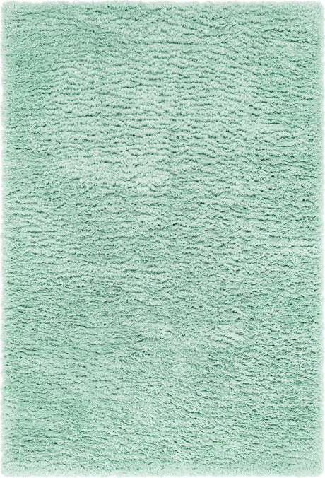 Cyan 6' 1 x 9' Infinity Shag Rectangle Area Rug Thick Soft Touch Fluffy & Plush Shaggy Pile 100% Polypropylene With Jute Backing Solid Color Minimalist Carpet for Sale at Rug Engine