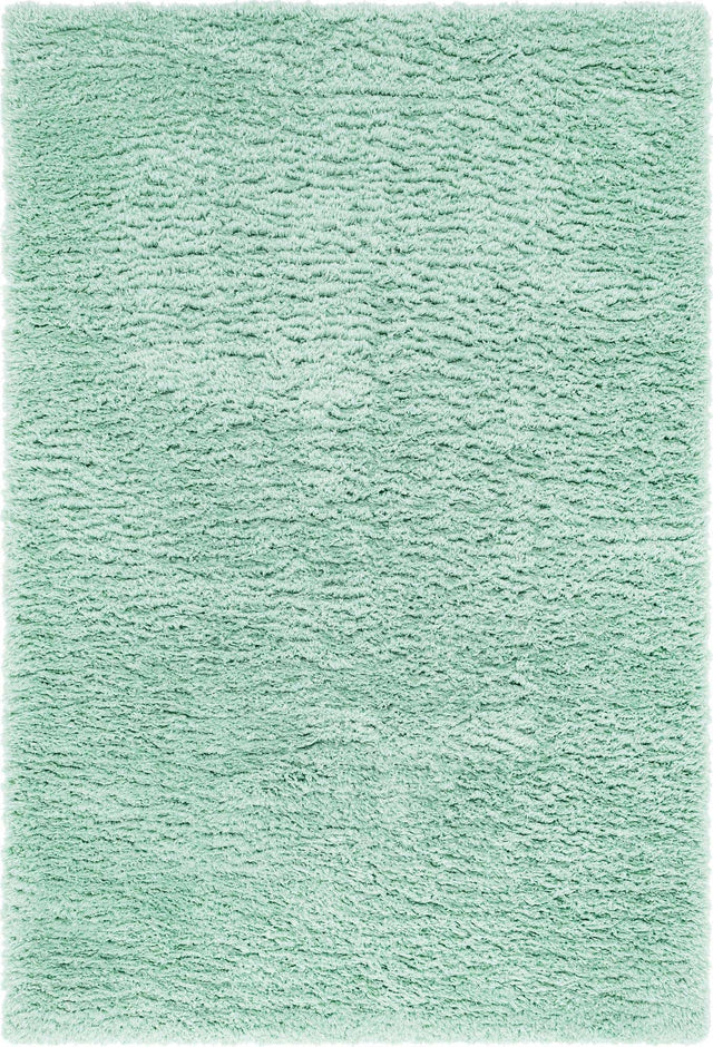 Cyan 6' 1 x 9' Infinity Shag Rectangle Area Rug Thick Soft Touch Fluffy & Plush Shaggy Pile 100% Polypropylene With Jute Backing Solid Color Minimalist Carpet for Sale at Rug Engine