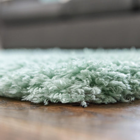 Cyan 2' x 3' Infinity Shag Rectangle Area Rug Thick Soft Touch Fluffy & Plush Shaggy Pile 100% Polypropylene With Jute Backing Solid Color Minimalist Carpet for Sale at Rug Engine