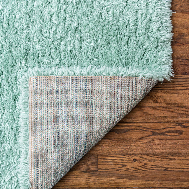 Cyan 9' x 12' Infinity Shag Rectangle Area Rug Thick Soft Touch Fluffy & Plush Shaggy Pile 100% Polypropylene With Jute Backing Solid Color Minimalist Carpet for Sale at Rug Engine