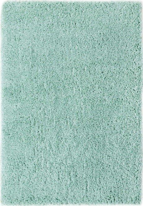 Cyan 5' 1 x 8' Infinity Shag Rectangle Area Rug Thick Soft Touch Fluffy & Plush Shaggy Pile 100% Polypropylene With Jute Backing Solid Color Minimalist Carpet for Sale at Rug Engine