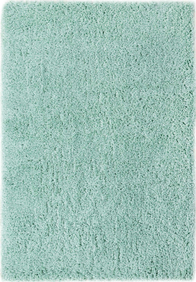 Cyan 5' 1 x 8' Infinity Shag Rectangle Area Rug Thick Soft Touch Fluffy & Plush Shaggy Pile 100% Polypropylene With Jute Backing Solid Color Minimalist Carpet for Sale at Rug Engine