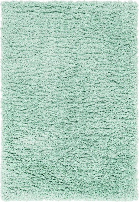 Cyan 4' 1 x 6' 1 Infinity Shag Rectangle Area Rug Thick Soft Touch Fluffy & Plush Shaggy Pile 100% Polypropylene With Jute Backing Solid Color Minimalist Carpet for Sale at Rug Engine