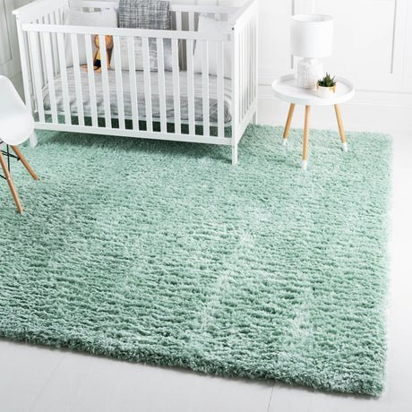 Cyan 8' x 8' Infinity Shag Square Area Rug Thick Soft Touch Fluffy & Plush Shaggy Pile 100% Polypropylene With Jute Backing Solid Color Minimalist Carpet for Sale at Rug Engine
