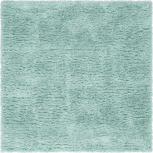Cyan 8' x 8' Infinity Shag Square Area Rug Thick Soft Touch Fluffy & Plush Shaggy Pile 100% Polypropylene With Jute Backing Solid Color Minimalist Carpet for Sale at Rug Engine