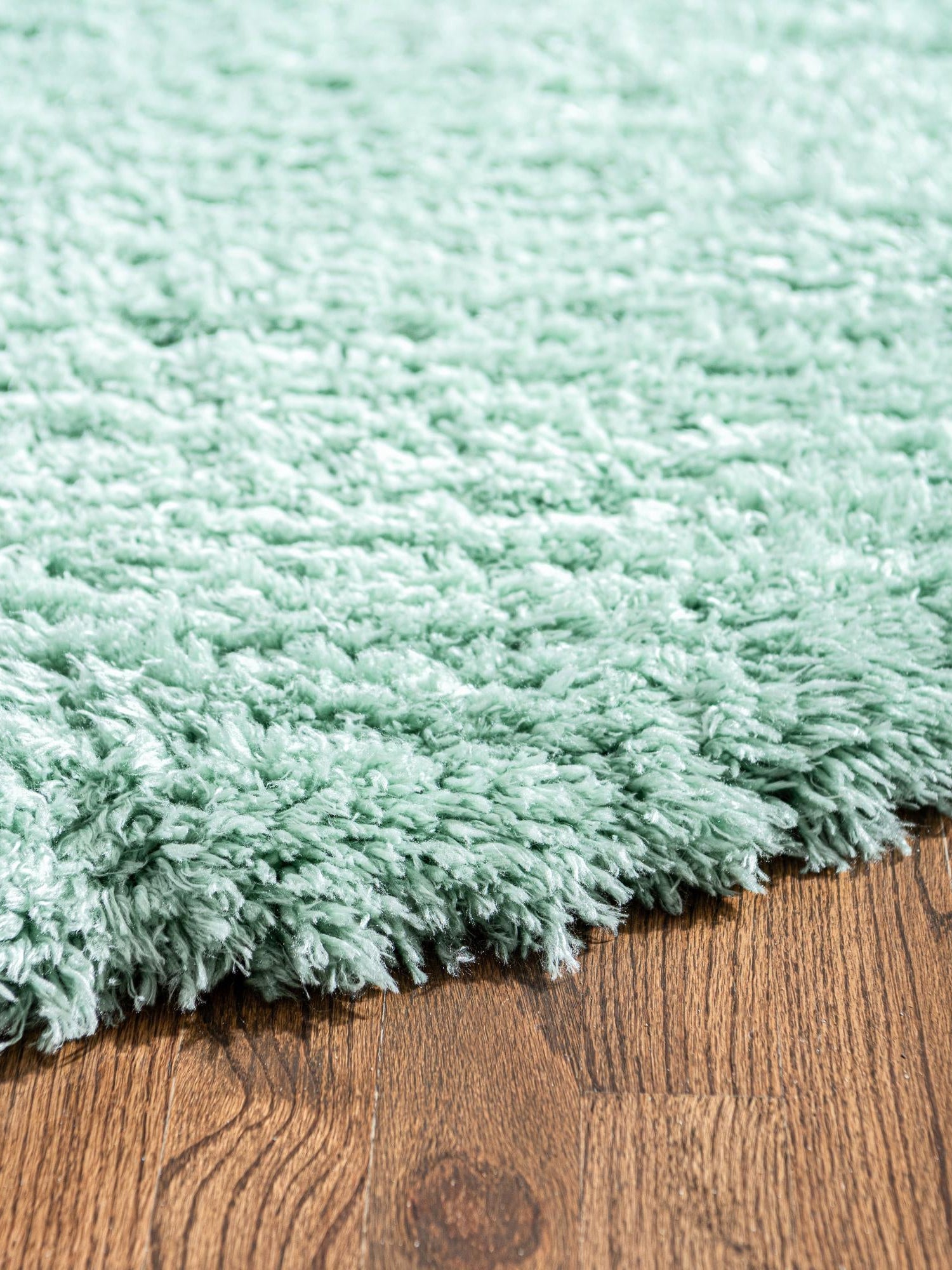 Cyan 5' 1 x 5' 1 Infinity Shag Round Area Rug Thick Soft Touch Fluffy & Plush Shaggy Pile 100% Polypropylene With Jute Backing Solid Color Minimalist Carpet for Sale at Rug Engine