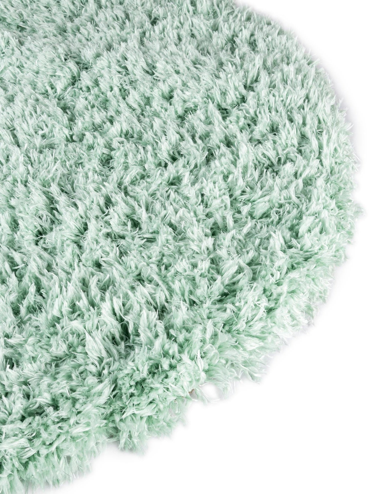 Cyan 5' 1 x 5' 1 Infinity Shag Round Area Rug Thick Soft Touch Fluffy & Plush Shaggy Pile 100% Polypropylene With Jute Backing Solid Color Minimalist Carpet for Sale at Rug Engine