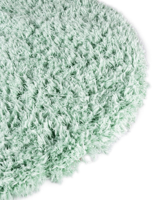 Cyan 3' 3 x 3' 3 Infinity Shag Round Area Rug Thick Soft Touch Fluffy & Plush Shaggy Pile 100% Polypropylene With Jute Backing Solid Color Minimalist Carpet for Sale at Rug Engine