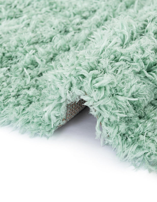 Cyan 3' 3 x 3' 3 Infinity Shag Round Area Rug Thick Soft Touch Fluffy & Plush Shaggy Pile 100% Polypropylene With Jute Backing Solid Color Minimalist Carpet for Sale at Rug Engine