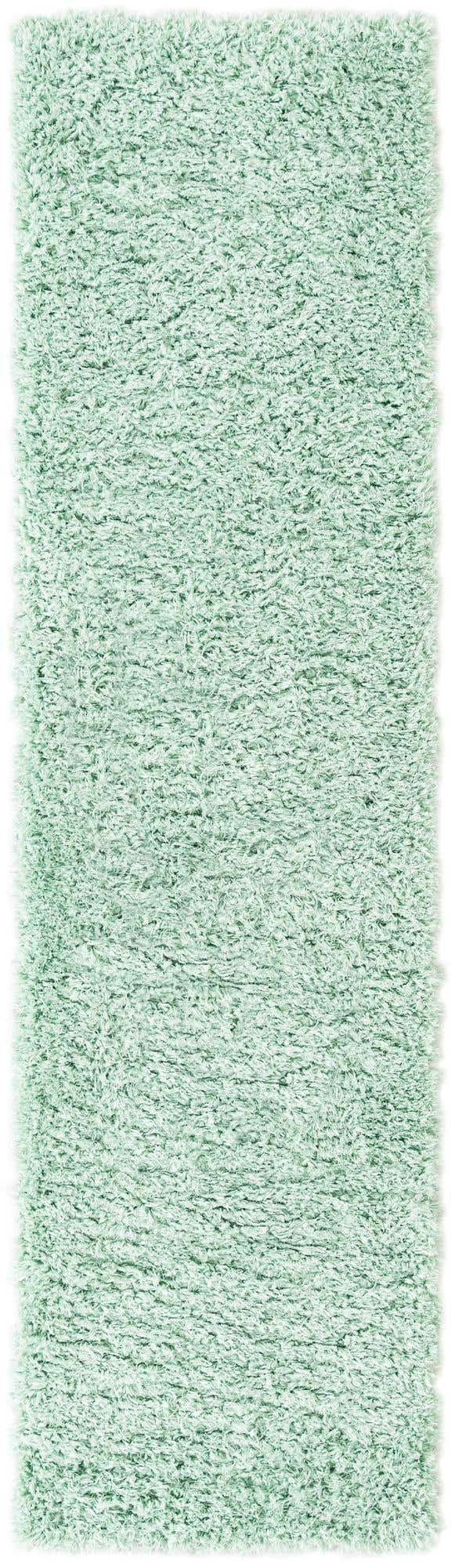 Cyan 2' 7 x 10' Infinity Shag Runner Area Rug Thick Soft Touch Fluffy & Plush Shaggy Pile 100% Polypropylene With Jute Backing Solid Color Minimalist Carpet for Sale at Rug Engine