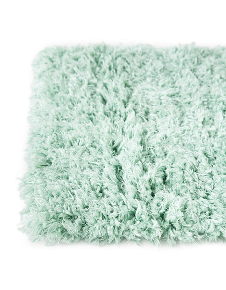 Cyan 2' 7 x 10' Infinity Shag Runner Area Rug Thick Soft Touch Fluffy & Plush Shaggy Pile 100% Polypropylene With Jute Backing Solid Color Minimalist Carpet for Sale at Rug Engine