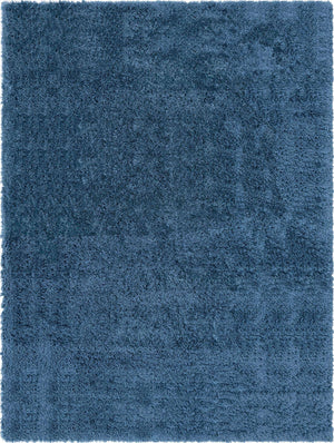 Aegean Blue 9' x 12' Infinity Shag Rectangle Area Rug Thick Soft Touch Fluffy & Plush Shaggy Pile 100% Polypropylene With Jute Backing Solid Color Minimalist Carpet for Sale at Rug Engine