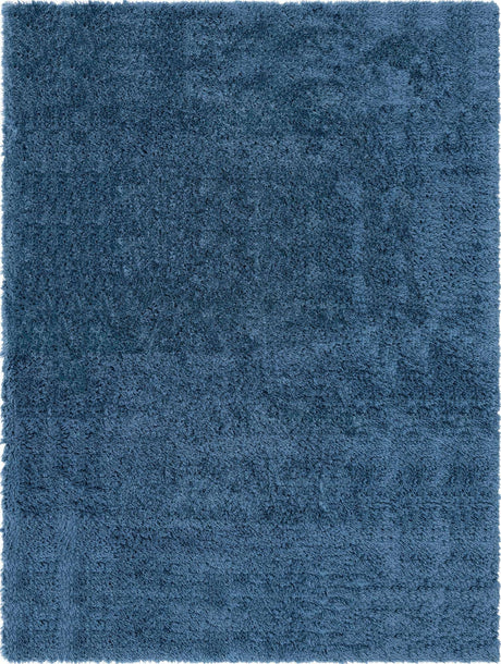 Aegean Blue 9' x 12' Infinity Shag Rectangle Area Rug Thick Soft Touch Fluffy & Plush Shaggy Pile 100% Polypropylene With Jute Backing Solid Color Minimalist Carpet for Sale at Rug Engine