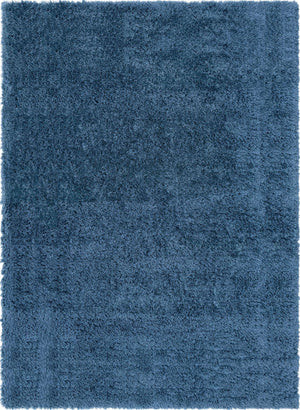 Aegean Blue 8' x 11' Infinity Shag Rectangle Area Rug Thick Soft Touch Fluffy & Plush Shaggy Pile 100% Polypropylene With Jute Backing Solid Color Minimalist Carpet for Sale at Rug Engine