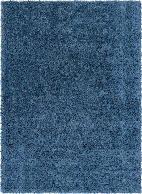 Aegean Blue 8' x 11' Infinity Shag Rectangle Area Rug Thick Soft Touch Fluffy & Plush Shaggy Pile 100% Polypropylene With Jute Backing Solid Color Minimalist Carpet for Sale at Rug Engine