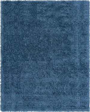 Aegean Blue 8' x 10' Infinity Shag Rectangle Area Rug Thick Soft Touch Fluffy & Plush Shaggy Pile 100% Polypropylene With Jute Backing Solid Color Minimalist Carpet for Sale at Rug Engine