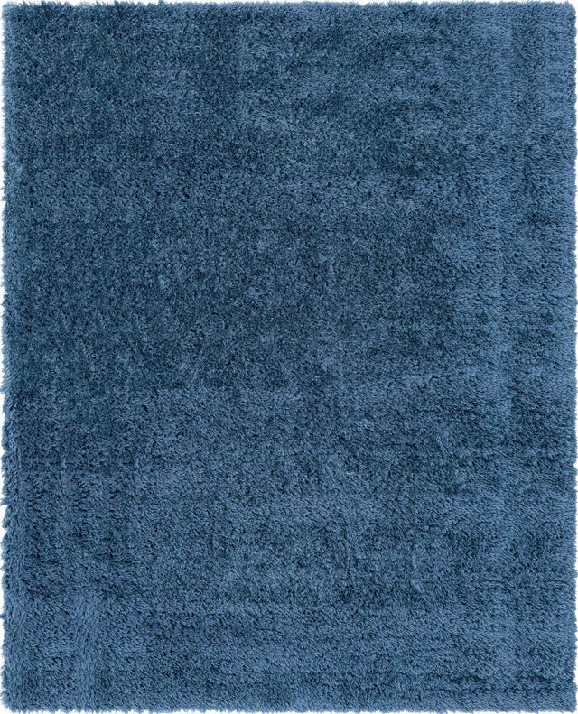 Aegean Blue 8' x 10' Infinity Shag Rectangle Area Rug Thick Soft Touch Fluffy & Plush Shaggy Pile 100% Polypropylene With Jute Backing Solid Color Minimalist Carpet for Sale at Rug Engine