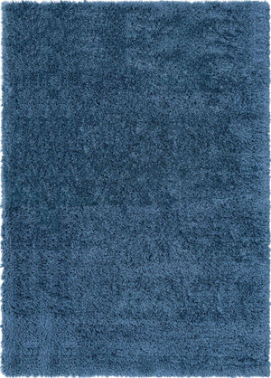 Aegean Blue 7' 1 x 10' Infinity Shag Rectangle Area Rug Thick Soft Touch Fluffy & Plush Shaggy Pile 100% Polypropylene With Jute Backing Solid Color Minimalist Carpet for Sale at Rug Engine