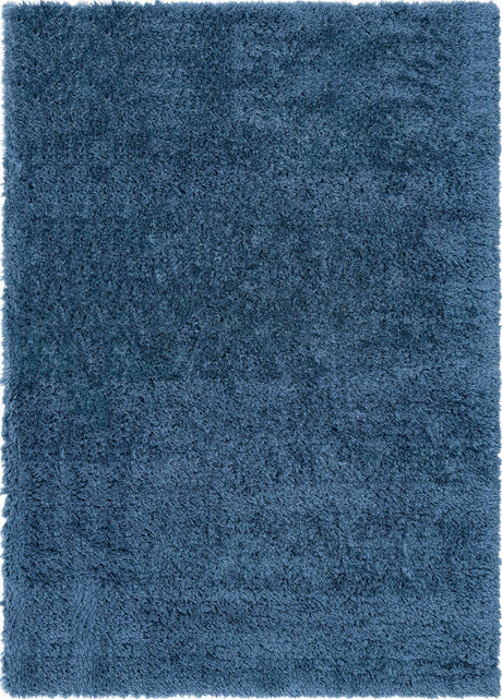 Aegean Blue 7' 1 x 10' Infinity Shag Rectangle Area Rug Thick Soft Touch Fluffy & Plush Shaggy Pile 100% Polypropylene With Jute Backing Solid Color Minimalist Carpet for Sale at Rug Engine