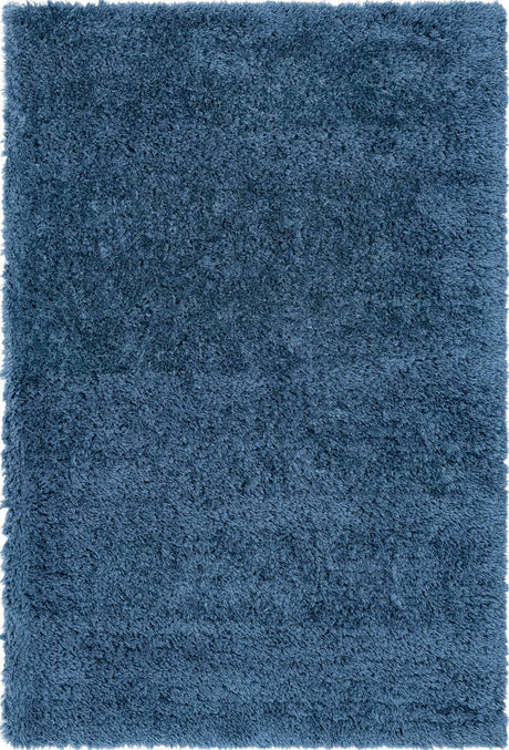 Aegean Blue 6' 1 x 9' Infinity Shag Rectangle Area Rug Thick Soft Touch Fluffy & Plush Shaggy Pile 100% Polypropylene With Jute Backing Solid Color Minimalist Carpet for Sale at Rug Engine