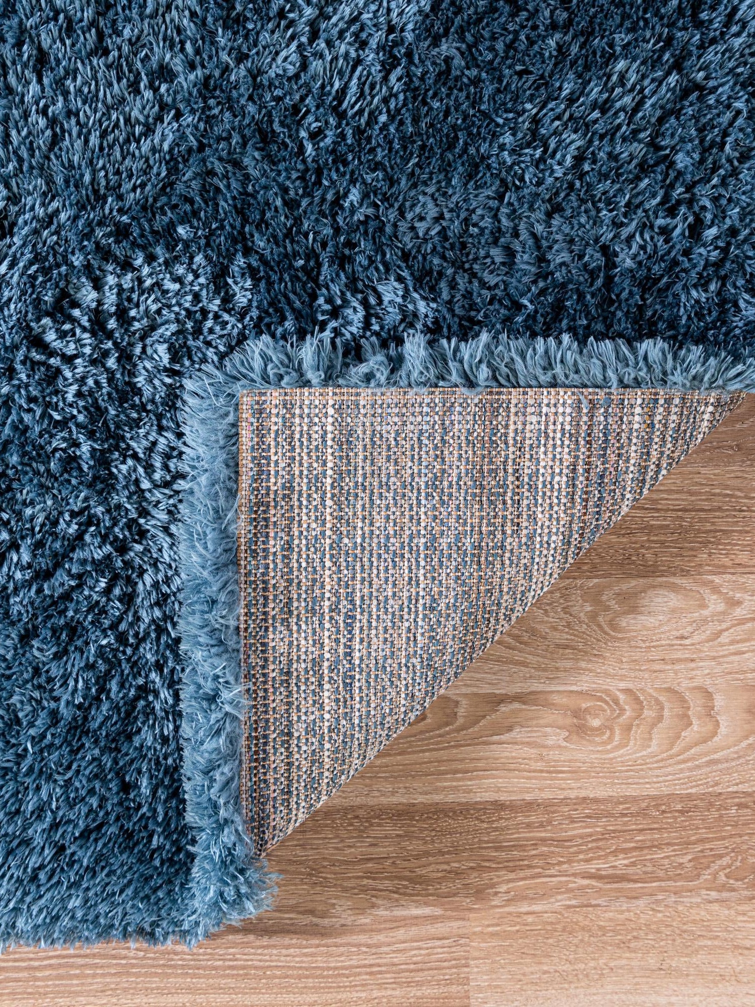 Aegean Blue 7' 1 x 10' Infinity Shag Rectangle Area Rug Thick Soft Touch Fluffy & Plush Shaggy Pile 100% Polypropylene With Jute Backing Solid Color Minimalist Carpet for Sale at Rug Engine