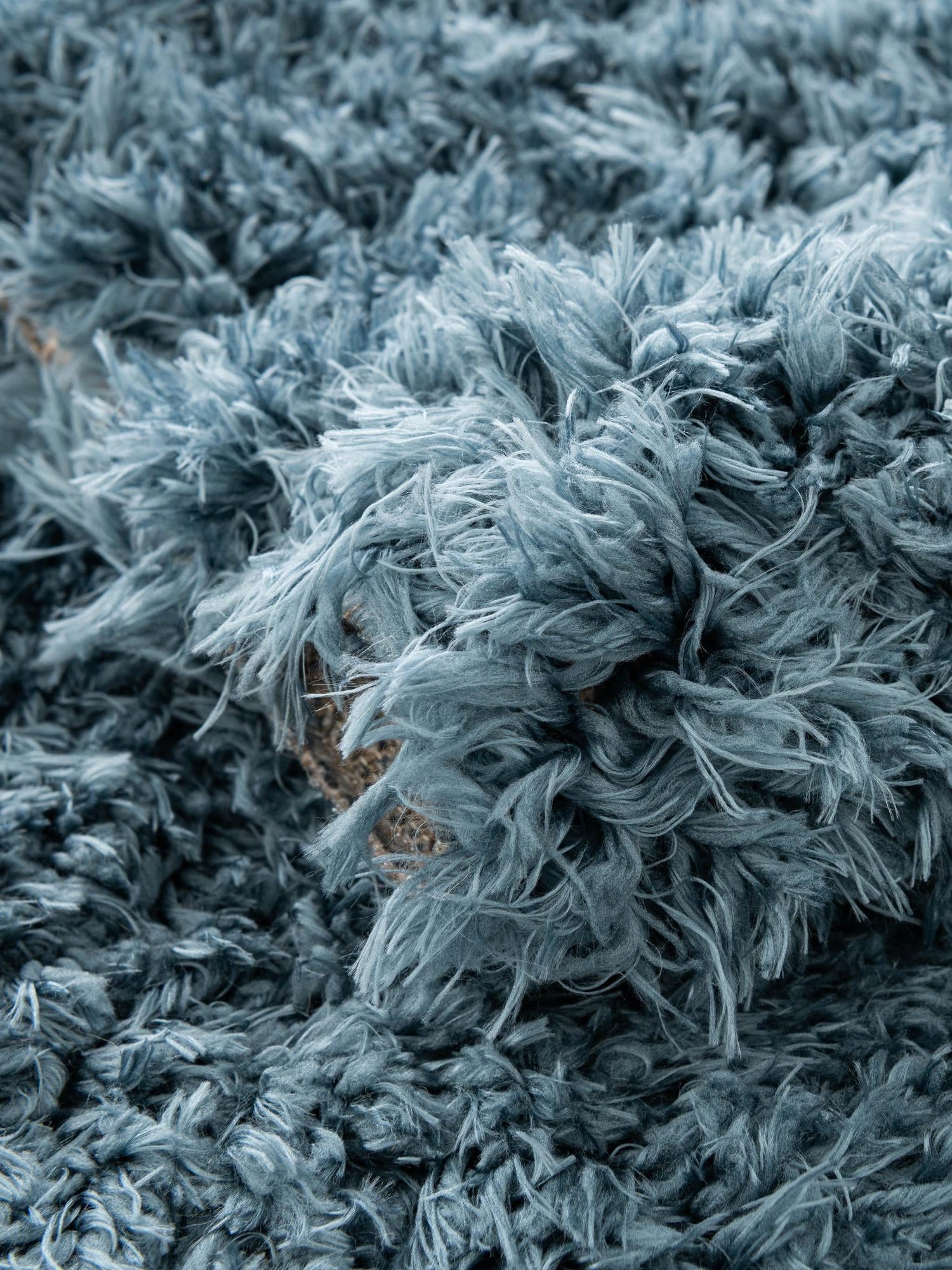 Aegean Blue 3' 3 x 5' 3 Infinity Shag Rectangle Area Rug Thick Soft Touch Fluffy & Plush Shaggy Pile 100% Polypropylene With Jute Backing Solid Color Minimalist Carpet for Sale at Rug Engine