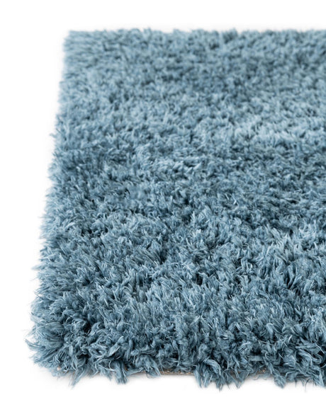 Aegean Blue 3' 3 x 5' 3 Infinity Shag Rectangle Area Rug Thick Soft Touch Fluffy & Plush Shaggy Pile 100% Polypropylene With Jute Backing Solid Color Minimalist Carpet for Sale at Rug Engine