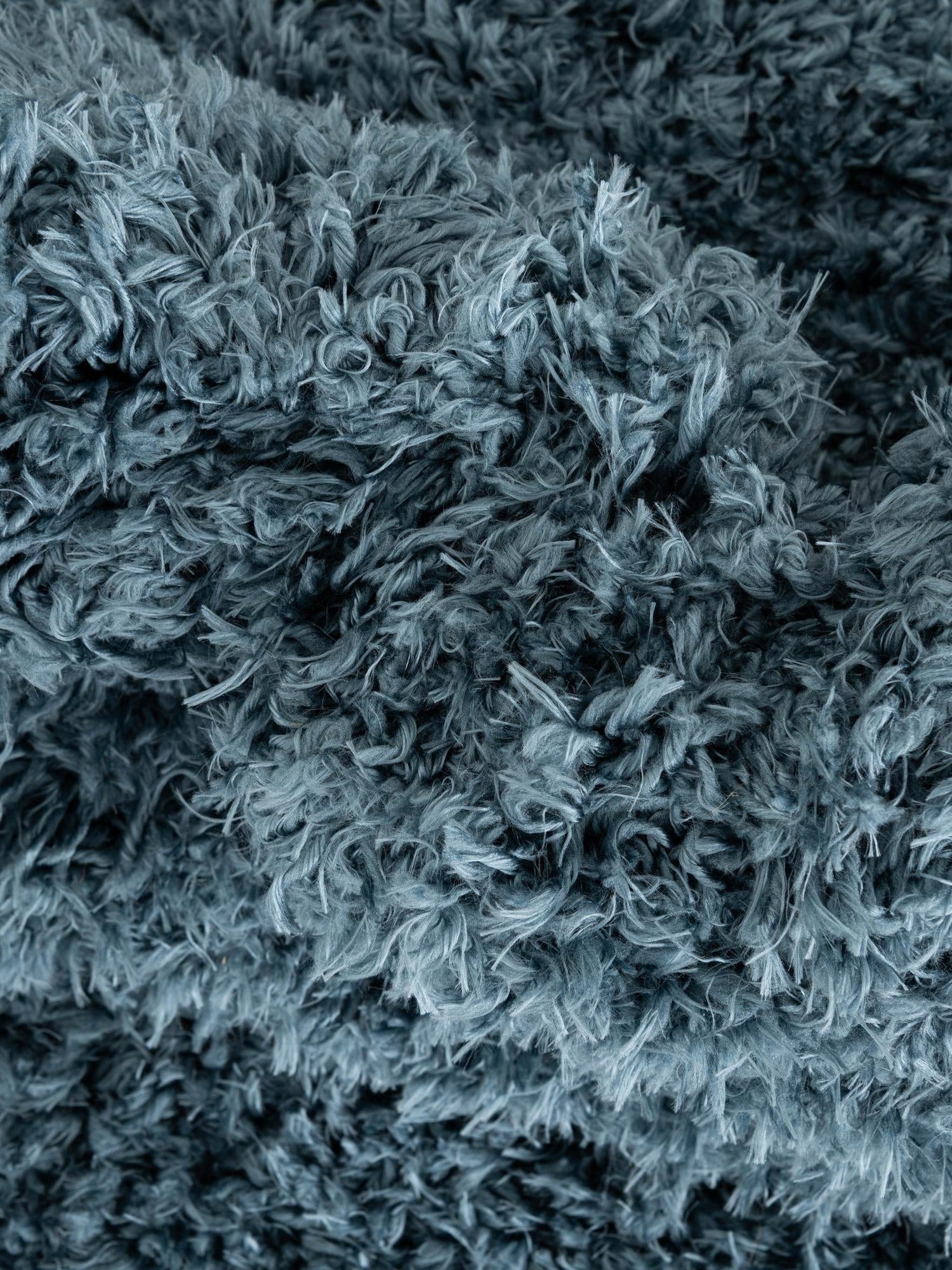 Aegean Blue 3' 3 x 5' 3 Infinity Shag Rectangle Area Rug Thick Soft Touch Fluffy & Plush Shaggy Pile 100% Polypropylene With Jute Backing Solid Color Minimalist Carpet for Sale at Rug Engine