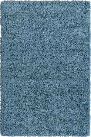 Aegean Blue 5' 1 x 8' Infinity Shag Rectangle Area Rug Thick Soft Touch Fluffy & Plush Shaggy Pile 100% Polypropylene With Jute Backing Solid Color Minimalist Carpet for Sale at Rug Engine