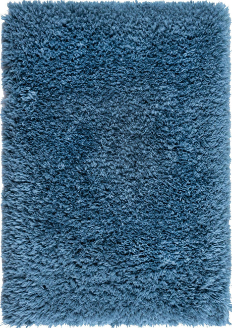 Aegean Blue 2' x 3' Infinity Shag Rectangle Area Rug Thick Soft Touch Fluffy & Plush Shaggy Pile 100% Polypropylene With Jute Backing Solid Color Minimalist Carpet for Sale at Rug Engine