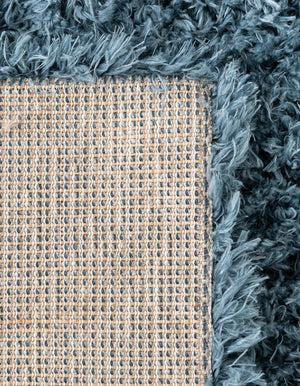 Aegean Blue 8' x 8' Infinity Shag Square Area Rug Thick Soft Touch Fluffy & Plush Shaggy Pile 100% Polypropylene With Jute Backing Solid Color Minimalist Carpet for Sale at Rug Engine
