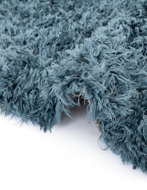 Aegean Blue 8' x 8' Infinity Shag Round Area Rug Thick Soft Touch Fluffy & Plush Shaggy Pile 100% Polypropylene With Jute Backing Solid Color Minimalist Carpet for Sale at Rug Engine