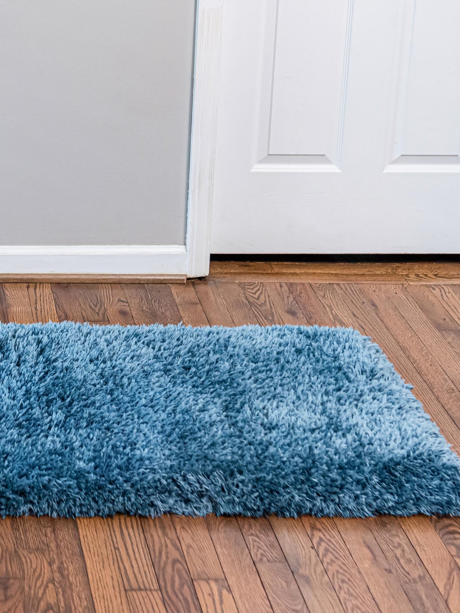 Aegean Blue 2' 7 x 10' Infinity Shag Runner Area Rug Thick Soft Touch Fluffy & Plush Shaggy Pile 100% Polypropylene With Jute Backing Solid Color Minimalist Carpet for Sale at Rug Engine