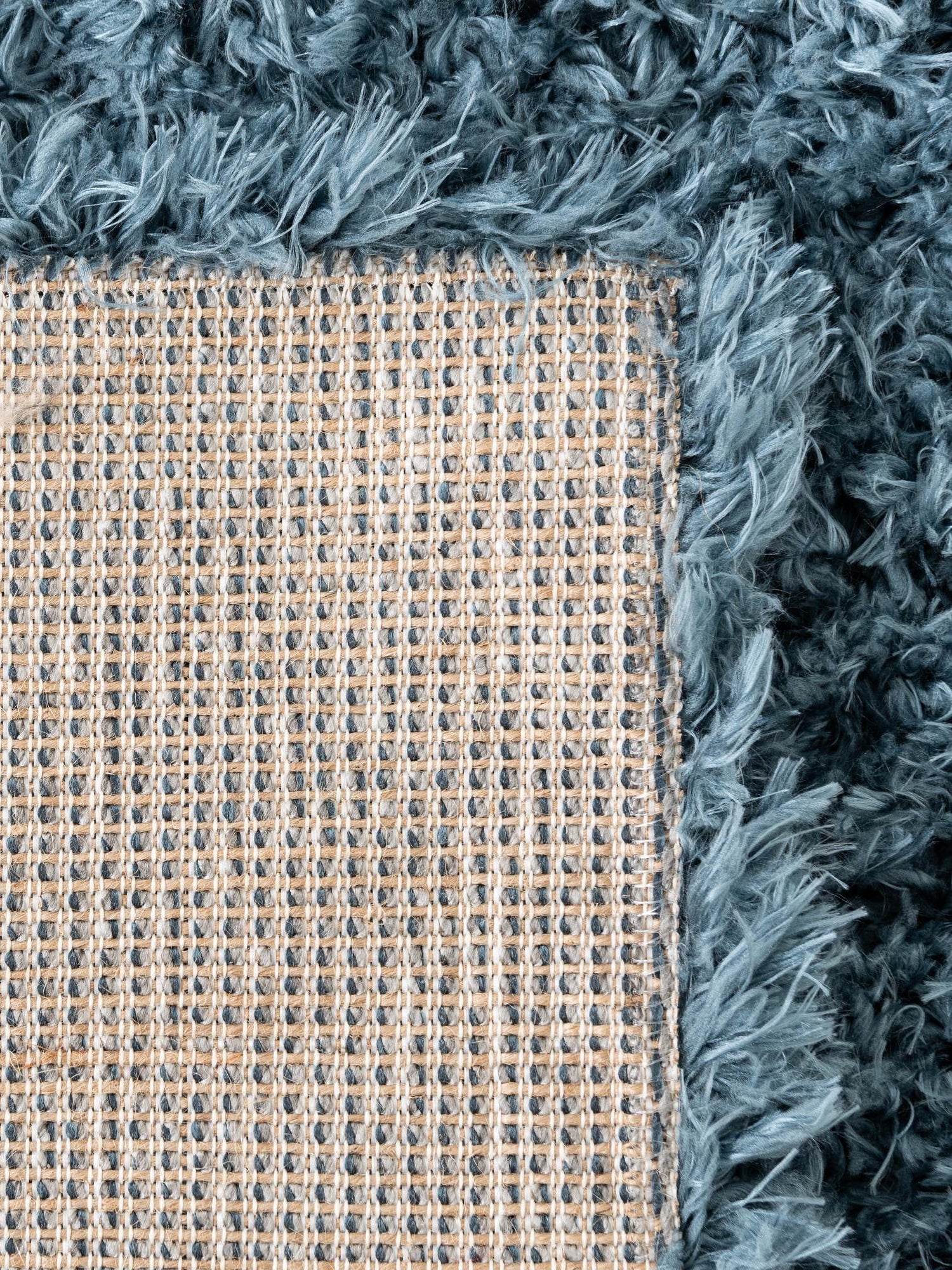 Aegean Blue 2' 7 x 13' 1 Infinity Shag Runner Area Rug Thick Soft Touch Fluffy & Plush Shaggy Pile 100% Polypropylene With Jute Backing Solid Color Minimalist Carpet for Sale at Rug Engine
