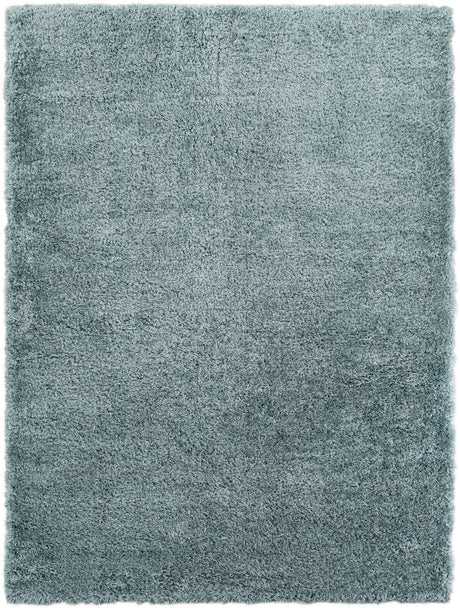 Slate Blue 9' x 12' Infinity Shag Rectangle Area Rug Thick Soft Touch Fluffy & Plush Shaggy Pile 100% Polypropylene With Jute Backing Solid Color Minimalist Carpet for Sale at Rug Engine