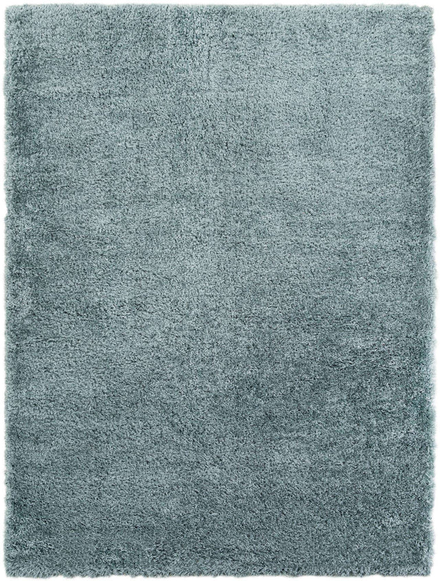 Slate Blue 9' x 12' Infinity Shag Rectangle Area Rug Thick Soft Touch Fluffy & Plush Shaggy Pile 100% Polypropylene With Jute Backing Solid Color Minimalist Carpet for Sale at Rug Engine