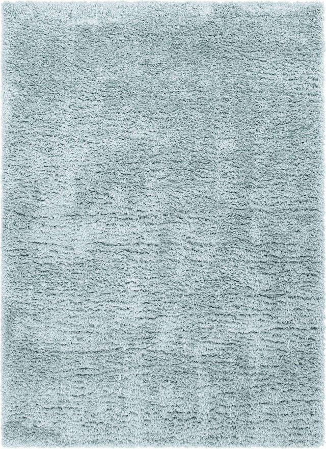 Slate Blue 8' x 11' Infinity Shag Rectangle Area Rug Thick Soft Touch Fluffy & Plush Shaggy Pile 100% Polypropylene With Jute Backing Solid Color Minimalist Carpet for Sale at Rug Engine
