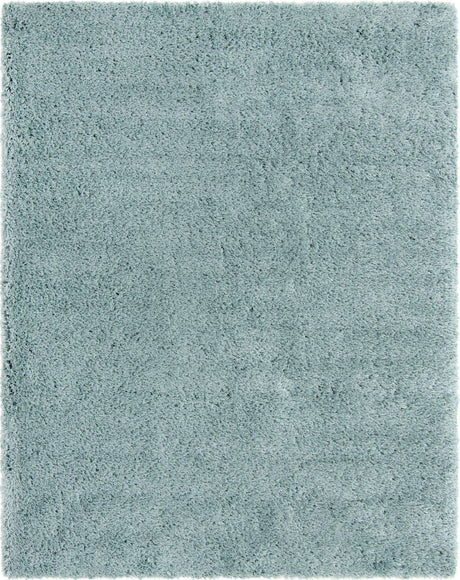 Slate Blue 8' x 10' Infinity Shag Rectangle Area Rug Thick Soft Touch Fluffy & Plush Shaggy Pile 100% Polypropylene With Jute Backing Solid Color Minimalist Carpet for Sale at Rug Engine