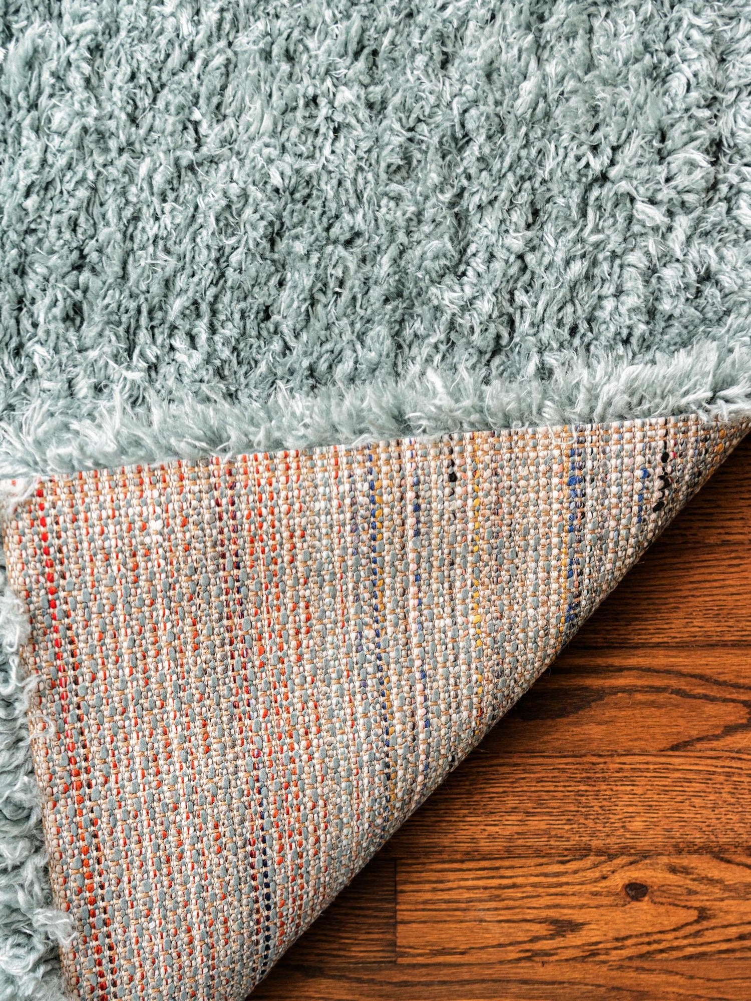 Slate Blue 5' 1 x 8' Infinity Shag Rectangle Area Rug Thick Soft Touch Fluffy & Plush Shaggy Pile 100% Polypropylene With Jute Backing Solid Color Minimalist Carpet for Sale at Rug Engine