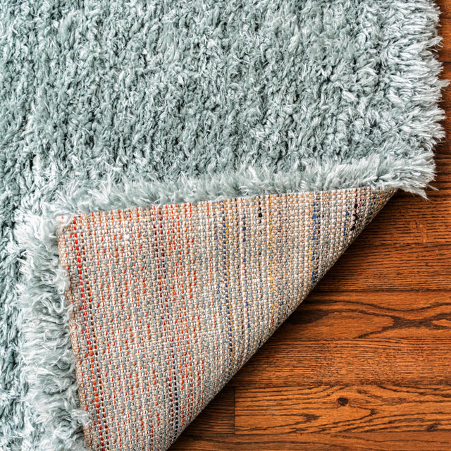 Slate Blue 5' 1 x 8' Infinity Shag Rectangle Area Rug Thick Soft Touch Fluffy & Plush Shaggy Pile 100% Polypropylene With Jute Backing Solid Color Minimalist Carpet for Sale at Rug Engine