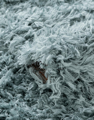 Slate Blue 5' 1 x 8' Infinity Shag Rectangle Area Rug Thick Soft Touch Fluffy & Plush Shaggy Pile 100% Polypropylene With Jute Backing Solid Color Minimalist Carpet for Sale at Rug Engine