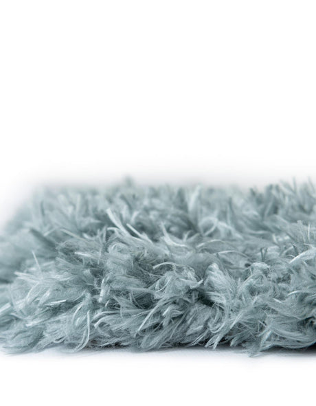 Slate Blue 5' 1 x 8' Infinity Shag Rectangle Area Rug Thick Soft Touch Fluffy & Plush Shaggy Pile 100% Polypropylene With Jute Backing Solid Color Minimalist Carpet for Sale at Rug Engine